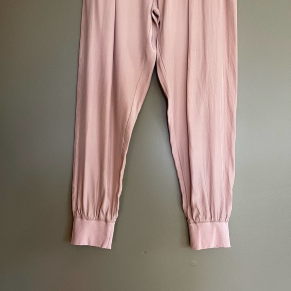 ATM Anthony Thomas Melillo Silk Jogger Pant Pink Size small Pull On Comfortable - Picture 10 of 16